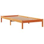 Casa si Gradina - Mobilier - Paturi si accesorii - Paturi - Cadru de pat cu tablie, maro ceruit, 100x200 cm, lemn masiv pin - Infinity.ro