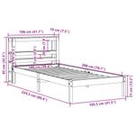 Casa si Gradina - Mobilier - Paturi si accesorii - Paturi - Cadru de pat cu tablie, maro ceruit, 100x200 cm, lemn masiv pin - Infinity.ro