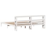 Casa si Gradina - Mobilier - Paturi si accesorii - Paturi - Cadru de pat fara saltea, alb, 200x200 cm, lemn masiv pin - Infinity.ro