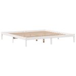 Casa si Gradina - Mobilier - Paturi si accesorii - Paturi - Cadru de pat fara saltea, alb, 200x200 cm, lemn masiv pin - Infinity.ro