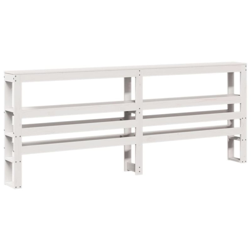 Casa si Gradina - Mobilier - Paturi si accesorii - Paturi - Cadru de pat fara saltea, alb, 200x200 cm, lemn masiv pin - Infinity.ro