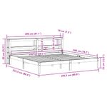 Casa si Gradina - Mobilier - Paturi si accesorii - Paturi - Cadru de pat fara saltea, alb, 200x200 cm, lemn masiv pin - Infinity.ro