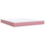 Casa si Gradina - Mobilier - Paturi si accesorii - Paturi - Pat box spring cu saltea, roz, 180x200 cm, catifea - Infinity.ro