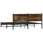 Casa si Gradina - Mobilier - Paturi si accesorii - Paturi - Cadru pat metalic fara saltea, stejar fumuriu, 180x200 cm - Infinity.ro