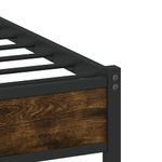 Casa si Gradina - Mobilier - Paturi si accesorii - Paturi - Cadru pat metalic fara saltea, stejar fumuriu, 180x200 cm - Infinity.ro