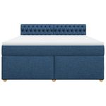 Casa si Gradina - Mobilier - Paturi si accesorii - Paturi - Pat box spring cu saltea, albastru, 180x200 cm, material textil - Infinity.ro