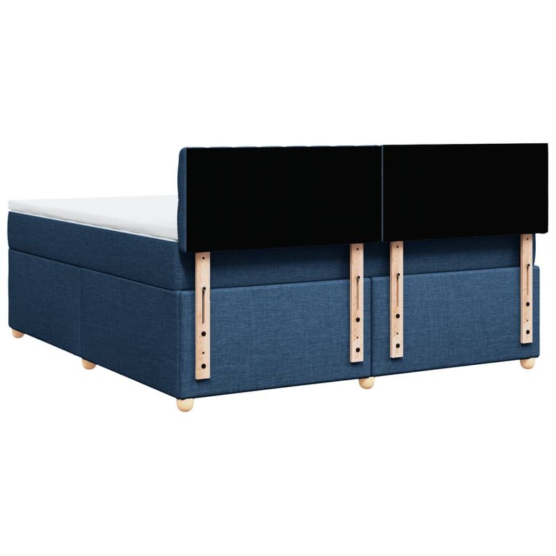 Casa si Gradina - Mobilier - Paturi si accesorii - Paturi - Pat box spring cu saltea, albastru, 180x200 cm, material textil - Infinity.ro