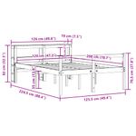 Casa si Gradina - Mobilier - Paturi si accesorii - Paturi - Cadru de pat senior cu tablie, 120x200 cm, lemn masiv pin - Infinity.ro