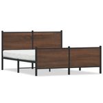 Casa si Gradina - Mobilier - Paturi si accesorii - Paturi - Cadru pat metalic cu tablie la cap/picioare, 140x190 cm, model cu tăblie și suport de picioare - Infinity.ro