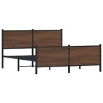 Casa si Gradina - Mobilier - Paturi si accesorii - Paturi - Cadru pat metalic cu tablie la cap/picioare, 140x190 cm, model cu tăblie și suport de picioare - Infinity.ro