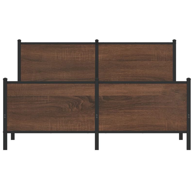 Casa si Gradina - Mobilier - Paturi si accesorii - Paturi - Cadru pat metalic cu tablie la cap/picioare, 140x190 cm, model cu tăblie și suport de picioare - Infinity.ro