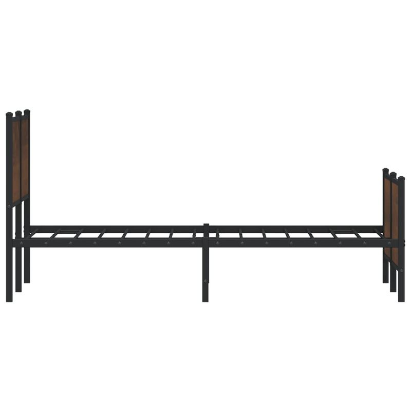 Casa si Gradina - Mobilier - Paturi si accesorii - Paturi - Cadru pat metalic cu tablie la cap/picioare, 140x190 cm, model cu tăblie și suport de picioare - Infinity.ro