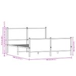 Casa si Gradina - Mobilier - Paturi si accesorii - Paturi - Cadru pat metalic cu tablie la cap/picioare, 140x190 cm, model cu tăblie și suport de picioare - Infinity.ro
