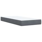 Casa si Gradina - Mobilier - Paturi si accesorii - Paturi - Pat box spring cu saltea, gri inchis, 90x200 cm, catifea - Infinity.ro
