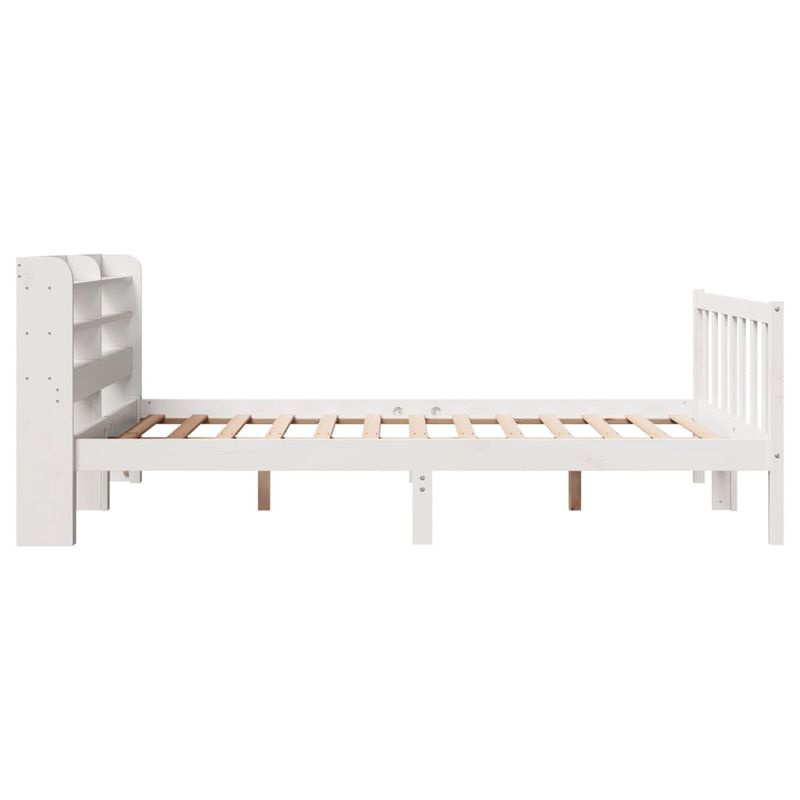 Casa si Gradina - Mobilier - Paturi si accesorii - Paturi - Cadru de pat fara saltea, alb, 140x190 cm, lemn masiv de pin - Infinity.ro