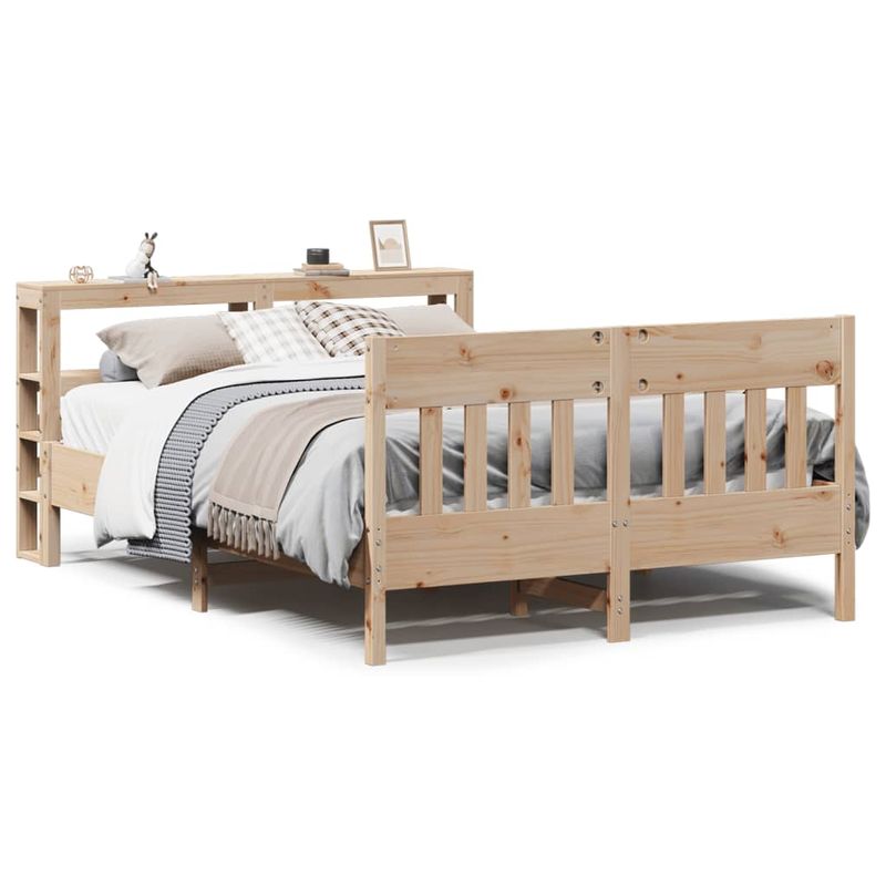 Casa si Gradina - Mobilier - Paturi si accesorii - Paturi - Cadru de pat fara saltea, 150x200 cm, lemn masiv pin - Infinity.ro