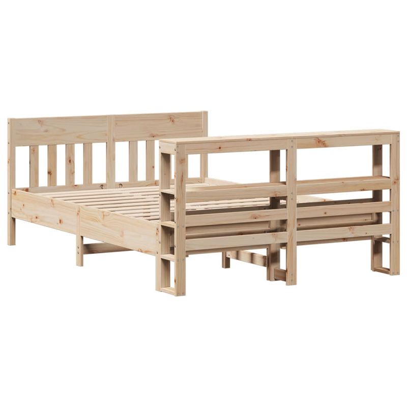 Casa si Gradina - Mobilier - Paturi si accesorii - Paturi - Cadru de pat fara saltea, 150x200 cm, lemn masiv pin - Infinity.ro