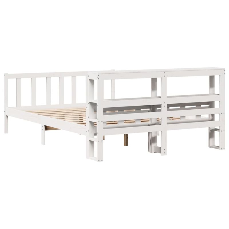Casa si Gradina - Mobilier - Paturi si accesorii - Paturi - Cadru de pat fara saltea, alb, 150x200 cm, lemn masiv pin - Infinity.ro