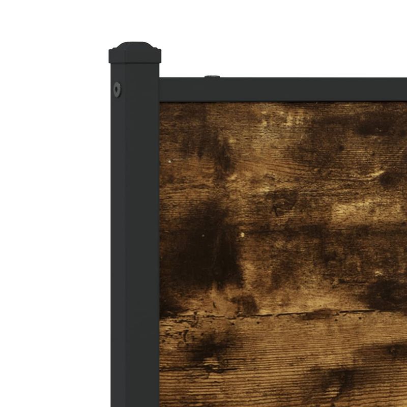 Casa si Gradina - Mobilier - Paturi si accesorii - Paturi - Cadru pat metalic fara saltea, stejar fumuriu, 120x190 cm - Infinity.ro