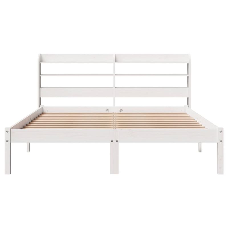 Casa si Gradina - Mobilier - Paturi si accesorii - Paturi - Cadru de pat fara saltea, alb, 150x200 cm, lemn masiv pin - Infinity.ro