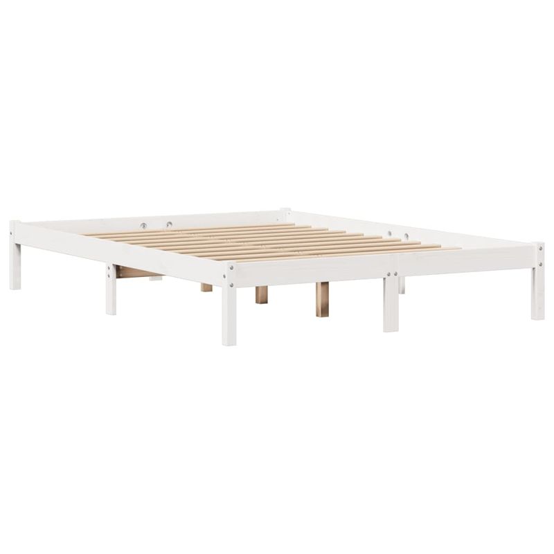 Casa si Gradina - Mobilier - Paturi si accesorii - Paturi - Cadru de pat fara saltea, alb, 150x200 cm, lemn masiv pin - Infinity.ro