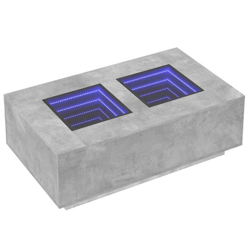 Casa si Gradina - Mobilier - Mese si birouri - Masute de cafea - Masuta de cafea cu LED infinity, gri beton, 116x69x40 cm - Infinity.ro
