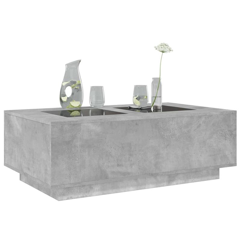 Casa si Gradina - Mobilier - Mese si birouri - Masute de cafea - Masuta de cafea cu LED infinity, gri beton, 116x69x40 cm - Infinity.ro