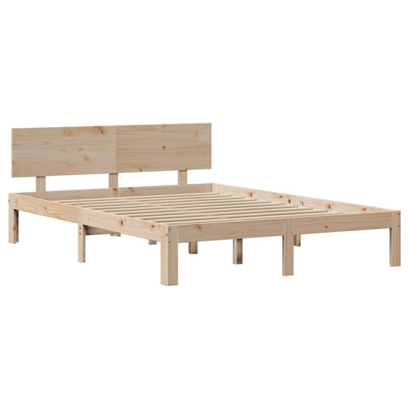 Casa si Gradina - Mobilier - Paturi si accesorii - Paturi - Cadru de pat cu tablie, 120x190 cm, lemn masiv pin - Infinity.ro