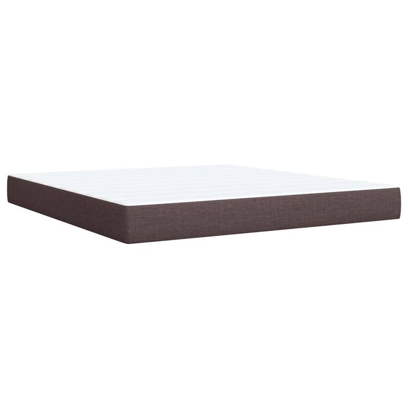 Casa si Gradina - Mobilier - Paturi si accesorii - Paturi - Pat continental cu saltea maro inchis 180x200cm material textil - Infinity.ro