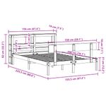 Casa si Gradina - Mobilier - Paturi si accesorii - Paturi - Cadru de pat fara saltea, 150x200 cm, lemn masiv pin - Infinity.ro