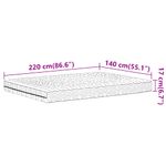 Casa si Gradina - Mobilier - Saltele si somiere - Saltele - Saltea din spuma, alb, 140x220 cm, duritate H2 H3 - Infinity.ro