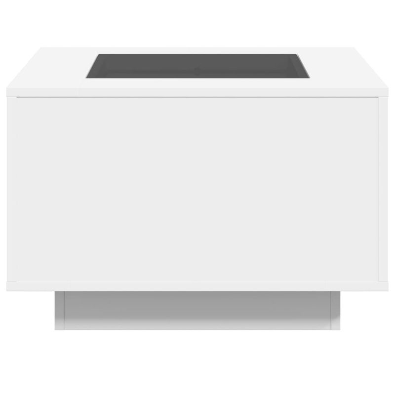 Casa si Gradina - Mobilier - Mese si birouri - Masute de cafea - Masuta de cafea cu LED, alb, 60x60x40 cm, lemn prelucrat - Infinity.ro