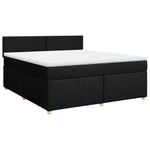 Casa si Gradina - Mobilier - Paturi si accesorii - Paturi - Pat box spring cu saltea, negru, 180x200 cm, catifea - Infinity.ro