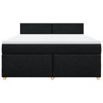 Casa si Gradina - Mobilier - Paturi si accesorii - Paturi - Pat box spring cu saltea, negru, 180x200 cm, catifea - Infinity.ro