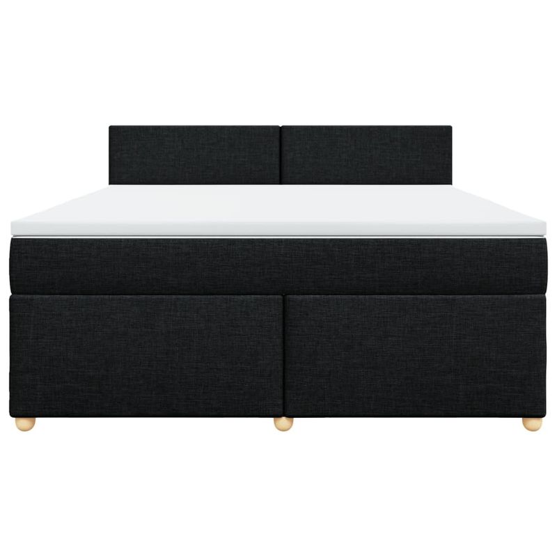Casa si Gradina - Mobilier - Paturi si accesorii - Paturi - Pat box spring cu saltea, negru, 180x200 cm, catifea - Infinity.ro