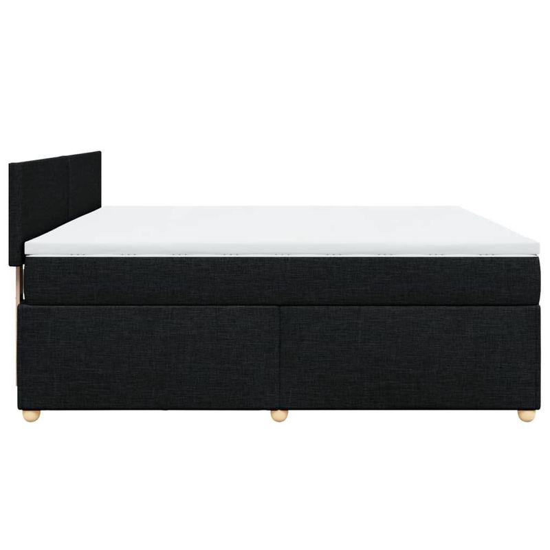 Casa si Gradina - Mobilier - Paturi si accesorii - Paturi - Pat box spring cu saltea, negru, 180x200 cm, catifea - Infinity.ro