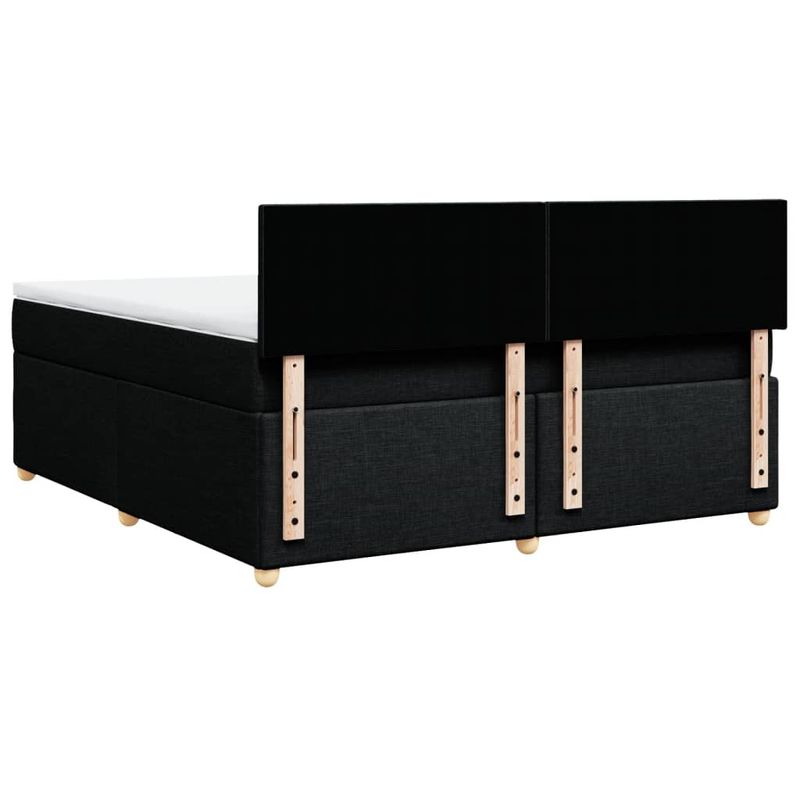 Casa si Gradina - Mobilier - Paturi si accesorii - Paturi - Pat box spring cu saltea, negru, 180x200 cm, catifea - Infinity.ro