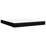 Casa si Gradina - Mobilier - Paturi si accesorii - Paturi - Pat box spring cu saltea, negru, 180x200 cm, catifea - Infinity.ro