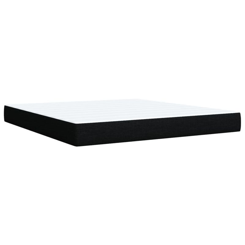 Casa si Gradina - Mobilier - Paturi si accesorii - Paturi - Pat box spring cu saltea, negru, 180x200 cm, catifea - Infinity.ro