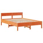 Casa si Gradina - Mobilier - Paturi si accesorii - Paturi - Cadru pat fara saltea, maro ceruit, 135x190 cm, lemn masiv pin - Infinity.ro