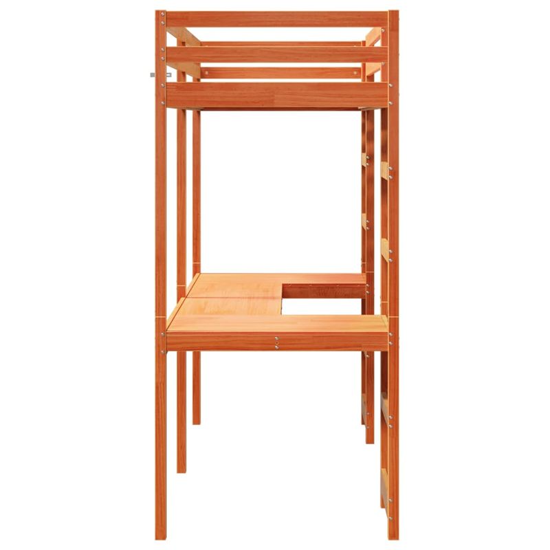 Casa si Gradina - Mobilier - Paturi si accesorii - Paturi - Cadru pat supraetajat fara saltea maro 75x190 cm lemn masiv pin - Infinity.ro