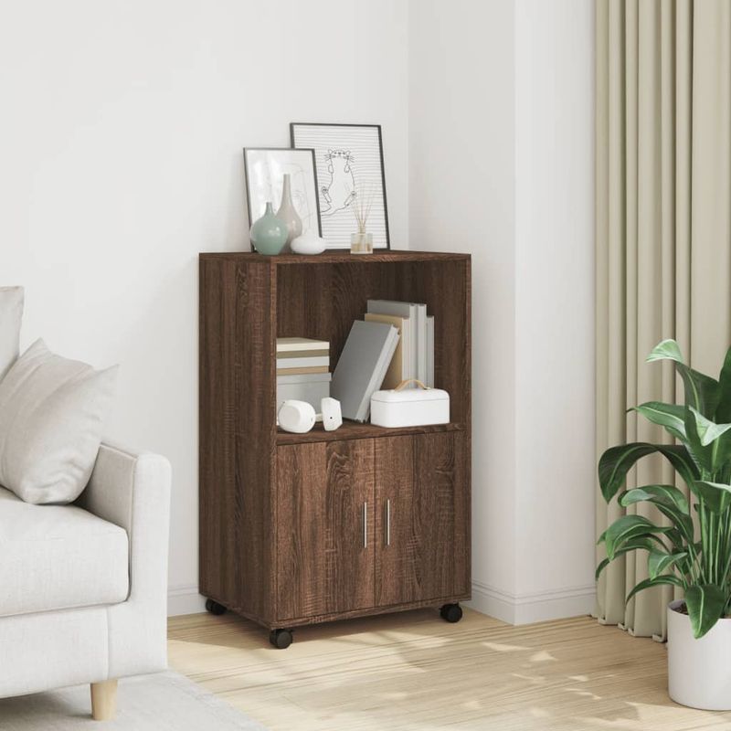 Casa si Gradina - Mobilier - Comode si corpuri - Comode - Dulap cu roti, stejar maro, 55x40x91 cm, lemn compozit - Infinity.ro