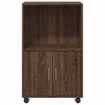 Casa si Gradina - Mobilier - Comode si corpuri - Comode - Dulap cu roti, stejar maro, 55x40x91 cm, lemn compozit - Infinity.ro