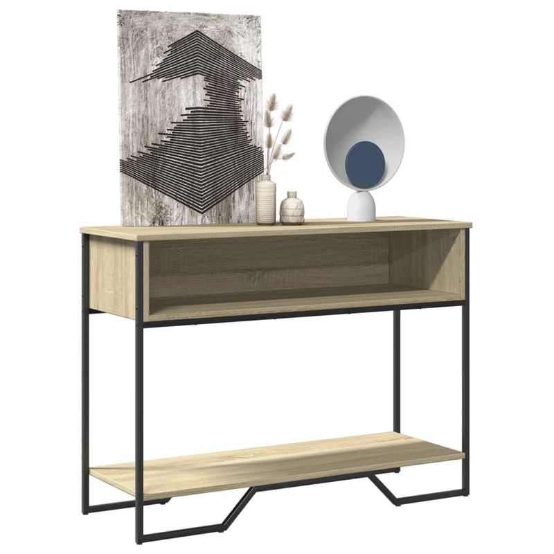 Casa si Gradina - Mobilier - Comode si corpuri - Console - Masuta consola, stejar sonoma, 100x35x74,5 cm, lemn prelucrat - Infinity.ro