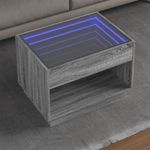 Casa si Gradina - Mobilier - Mese si birouri - Masute de cafea - Masuta de cafea cu LED infinity, gri sonoma, 70x50x50 cm - Infinity.ro