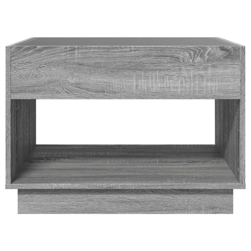 Casa si Gradina - Mobilier - Mese si birouri - Masute de cafea - Masuta de cafea cu LED infinity, gri sonoma, 70x50x50 cm - Infinity.ro