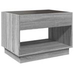 Casa si Gradina - Mobilier - Mese si birouri - Masute de cafea - Masuta de cafea cu LED infinity, gri sonoma, 70x50x50 cm - Infinity.ro