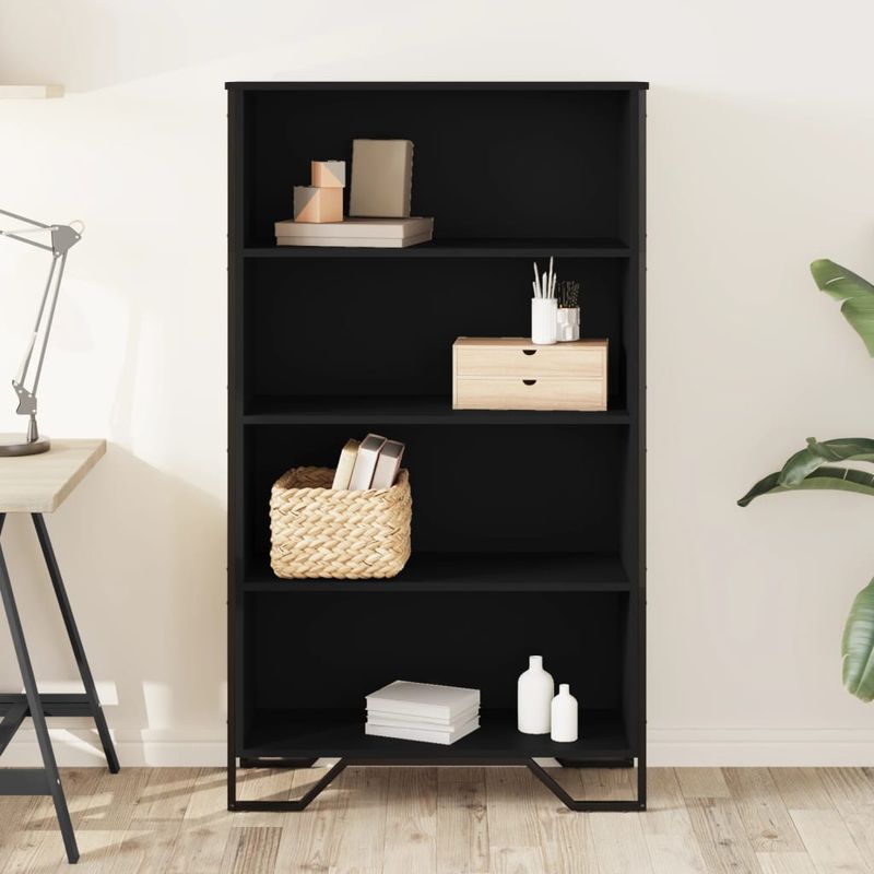 Casa si Gradina - Mobilier - Biblioteci si rafturi - Biblioteci - Biblioteca, negru, 80x31x137,5 cm, lemn prelucrat - Infinity.ro