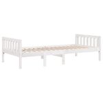 Casa si Gradina - Mobilier - Paturi si accesorii - Paturi - Pat pentru copii fara saltea, alb, 90x190 cm, lemn masiv de pin - Infinity.ro