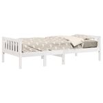 Casa si Gradina - Mobilier - Paturi si accesorii - Paturi - Pat pentru copii fara saltea, alb, 90x190 cm, lemn masiv de pin - Infinity.ro